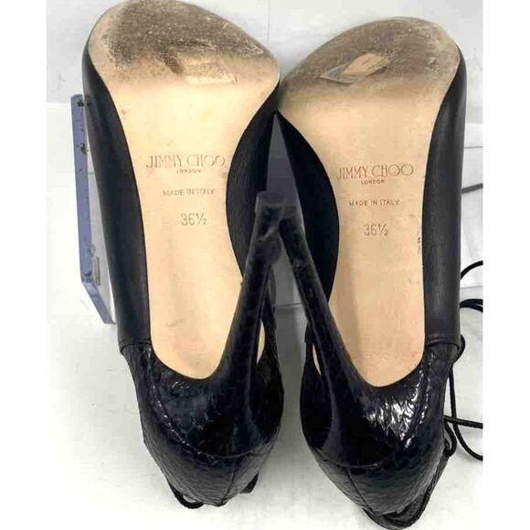 Authentic Jimmy Choo "SAYRA 100" Black Stiletto High Heel Booties Size EUR 36.5 - Picture 4 of 6